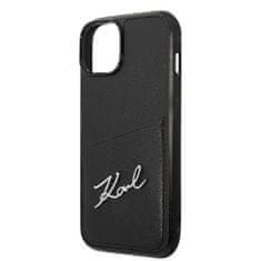 Karl Lagerfeld Ovitek Karl Lagerfeld za Apple iPhone 14 - Signature Logo Cardslot