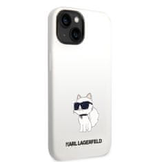 Karl Lagerfeld Ovitek Karl Lagerfeld za Apple iPhone 14 - White Silicone Choupette