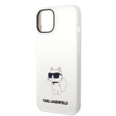 Karl Lagerfeld Ovitek Karl Lagerfeld za Apple iPhone 14 - White Silicone Choupette