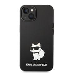 Karl Lagerfeld Ovitek Karl Lagerfeld za Apple iPhone 14 - Black Silicone Choupette