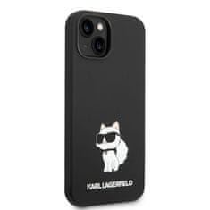 Karl Lagerfeld Ovitek Karl Lagerfeld za Apple iPhone 14 - Black Silicone Choupette