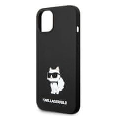 Karl Lagerfeld Ovitek Karl Lagerfeld za Apple iPhone 14 - Black Silicone Choupette