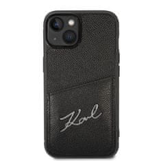 Karl Lagerfeld Ovitek Karl Lagerfeld za Apple iPhone 14 - Signature Logo Cardslot