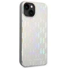 Karl Lagerfeld Ovitek Karl Lagerfeld za Apple iPhone 14 - Monogram Iridescent Silver