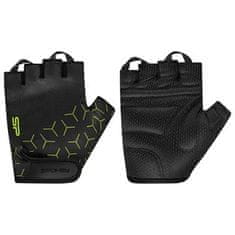 Spokey RIDE Moške kolesarske rokavice, črne in rumene, velikost 4,5 mm, brez XL