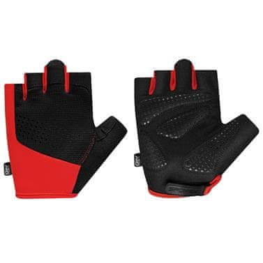 Spokey AVARE Moške kolesarske rokavice, črno-rdeče, velikost 4,5 mm, w. XL