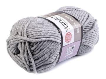 Pletena preja Merino bulky 100 g - (282) golobje siva
