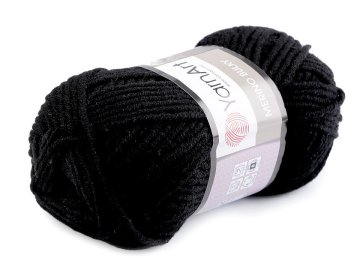 Pletena preja Merino bulky 100 g - (585) črna