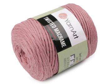 Pletena preja Twisted Macrame 500 g glavnik - (792) staro roza