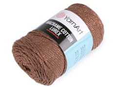 Pletena preja Macrame Bombaž lurex 250 g - (742) svetlo rjava