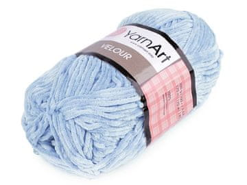 Pletena preja Velur 100 g - (851) svetlo modra