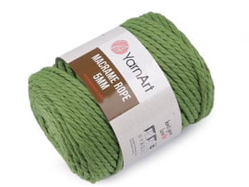 Pletena preja Macrame Rope Ø5 mm 500 g česalna preja - (787) zelena st.