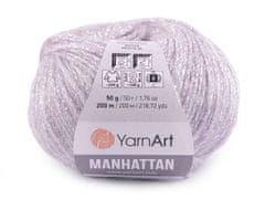 Manhattan Pletena preja 50 g - (910) vijolična kreda srebrna
