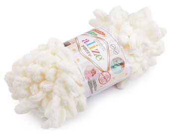 Alize Pletena preja Puffy 100 g - (62) temno bela