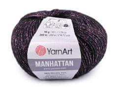 Manhattan Pletena preja 50 g - (906) črna vijolična