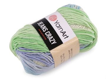 Pletena preja Jeans Crazy 50 g - (8208) zelena past.sv.