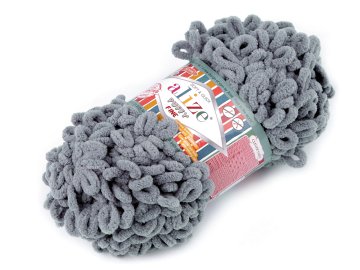Alize Pletena preja Puffy Fine 100 g - (343) siva