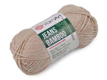 Bamboo Pletena preja Jeans 50 g - (129) svetlo bež