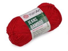 Bamboo Pletena preja Jeans 50 g - (144) rdeča