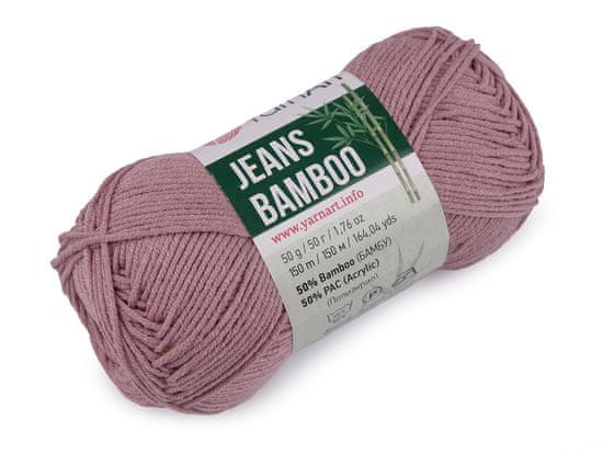 Bamboo Pletena preja Jeans 50 g - (113) lila