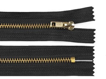 Kovinska zadrga št. 4 dolžina 20 cm zadrga za hlače - črna
