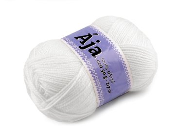 Pletena preja Aja 50 g - (900) bela