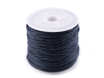 Delta Bombažna vrvica Ø0,8 mm voščena - modra temna