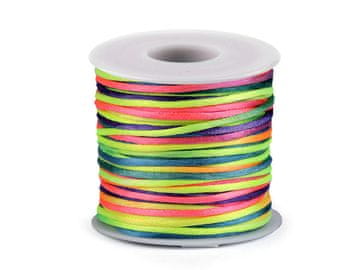 Satenast kabel Ø2 mm mavrica - večbarvni