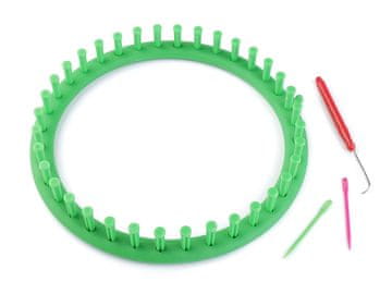 Plastični okvir za pletenje tunelov, šalov, klobukov Ø24 cm - irska zelena