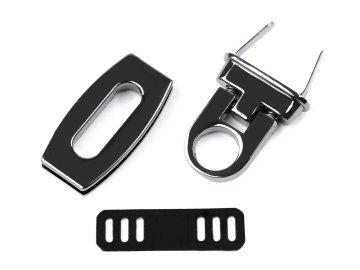 Komplet zaponk za torbico 20x40 mm - nikelj črna
