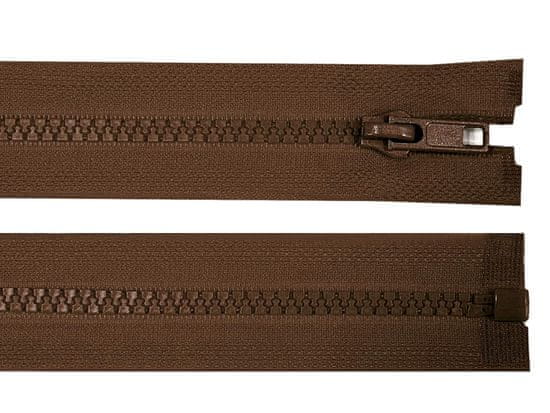Bone zadrga št. 5 dolžina 65 cm jakna - rjava čokoladna
