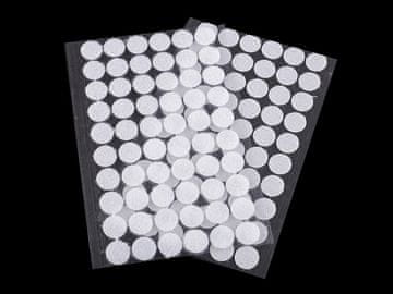 Velcro samolepilna kolesca Ø15 mm - bela