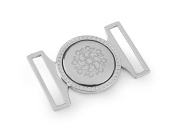 Kovinska zaponka / pasna zaponka, 30 mm - nikelj (3 pari)