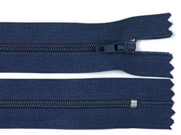Spiralna zadrga št. 3 dolžine 16 cm s samodejnim zapiranjem - temno modra