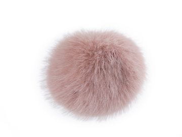 Kožuhovinasti pompom z zanko Ø6 cm - puder