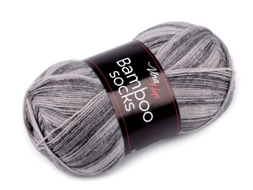 Vlna-Hep Pletena preja Bambusove nogavice / nogavica 100 g - (7910) siva