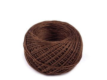 Lanena nit 50 m v plastičnem kovčku - temno rjava (50 kosov)