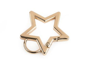 Kovinska karabinka zvezda 12 mm - rožnato zlato