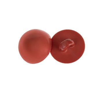 Gumb - komplet 6 gumbov - premer 10 mm, temno oranžne barve