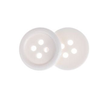 Gumb - set 6 gumbov - premer 18 mm, bele barve