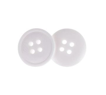 Gumb - set 6 gumbov - premer 15 mm, bele barve