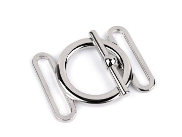 Ameriški kovinski pritrdilni elementi, premer 30 mm - nikelj (5 parov)