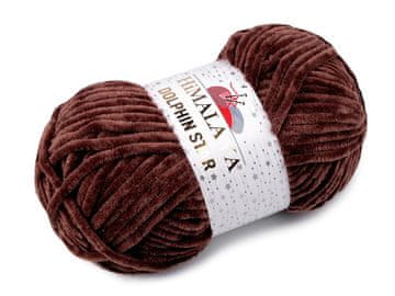 Pletena preja ženilj z lureksom Dolphin Star 100 g - (92166) rjava