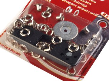 KIN Vtičnice s podložko notranji Ø4 mm / zunanji Ø8 mm - nikelj