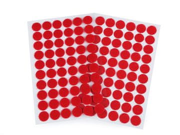 Velcro samolepilni koleščki Ø15 mm - rdeča