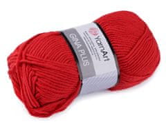 YarnArt Pletena preja Gina / Jeans Plus 100 g - (90) rdeča svetloba
