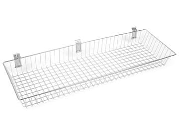 Kovinska košara za obešanje - platinasta