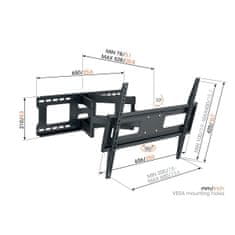 Voglova MA4040, dvojna TV roka s 4 sklepi za 40-77", 35 kg