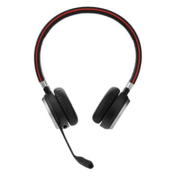 Jabra Evolve 65 SE/Stereo/BT/Wireless/MS/Stojalo/Black-Red