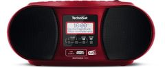 Technisat DIGITRADIO 1990, radijski sprejemnik DAB+/CD, rdeč